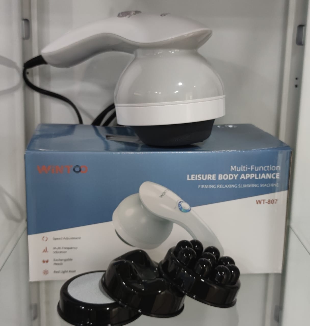 Wintoo WT-807 grey multifunction body massager for relaxation, firming, and cellulite reduction